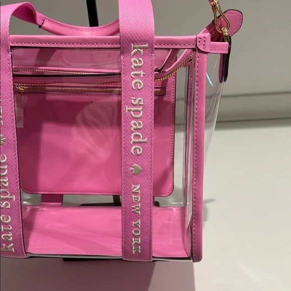 Kate Spade Pink and Clear Satchel and crossbody Bag - Picture 6 of 7